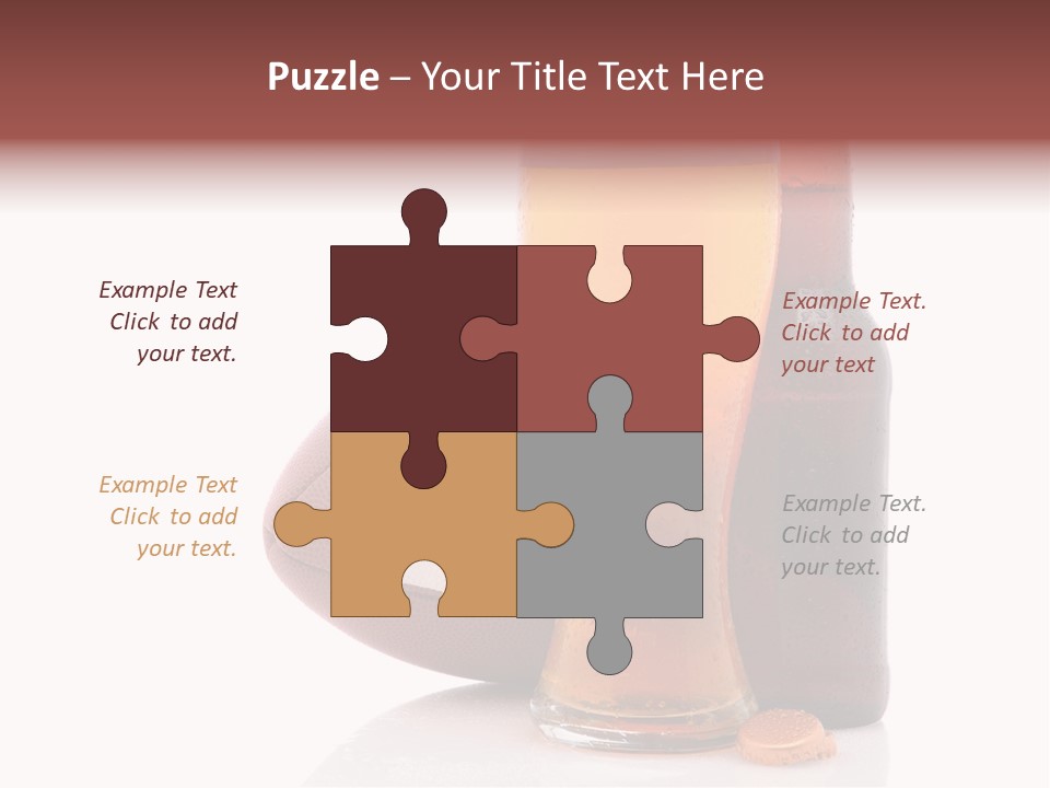 Beer Bottle Condensation Cutout PowerPoint Template