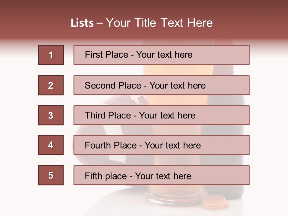 Beer Bottle Condensation Cutout PowerPoint Template