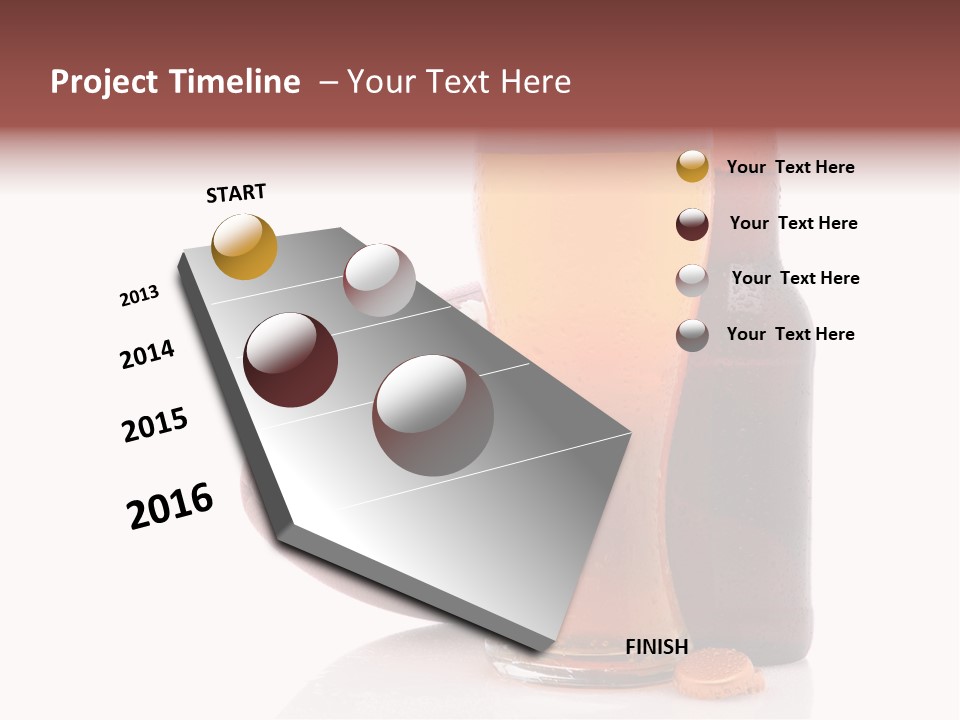 Beer Bottle Condensation Cutout PowerPoint Template