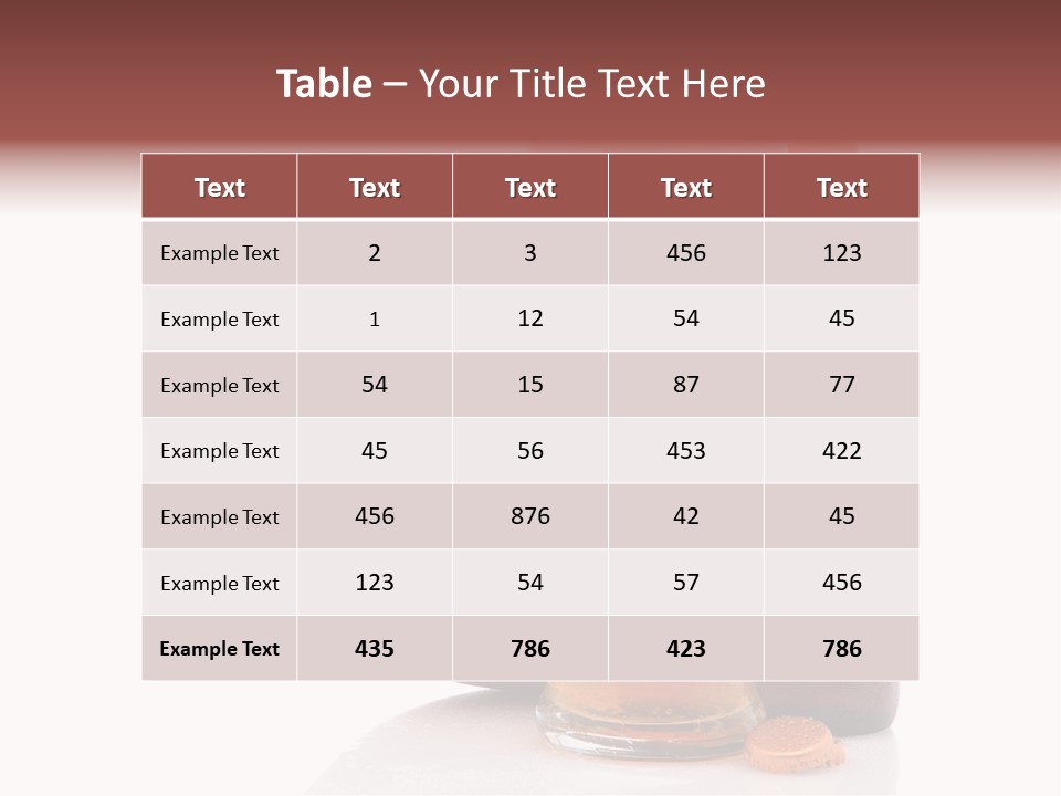 Beer Bottle Condensation Cutout PowerPoint Template