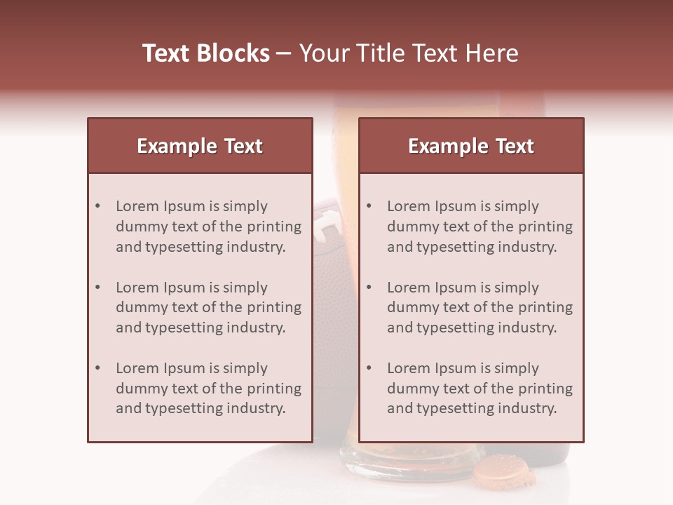 Beer Bottle Condensation Cutout PowerPoint Template