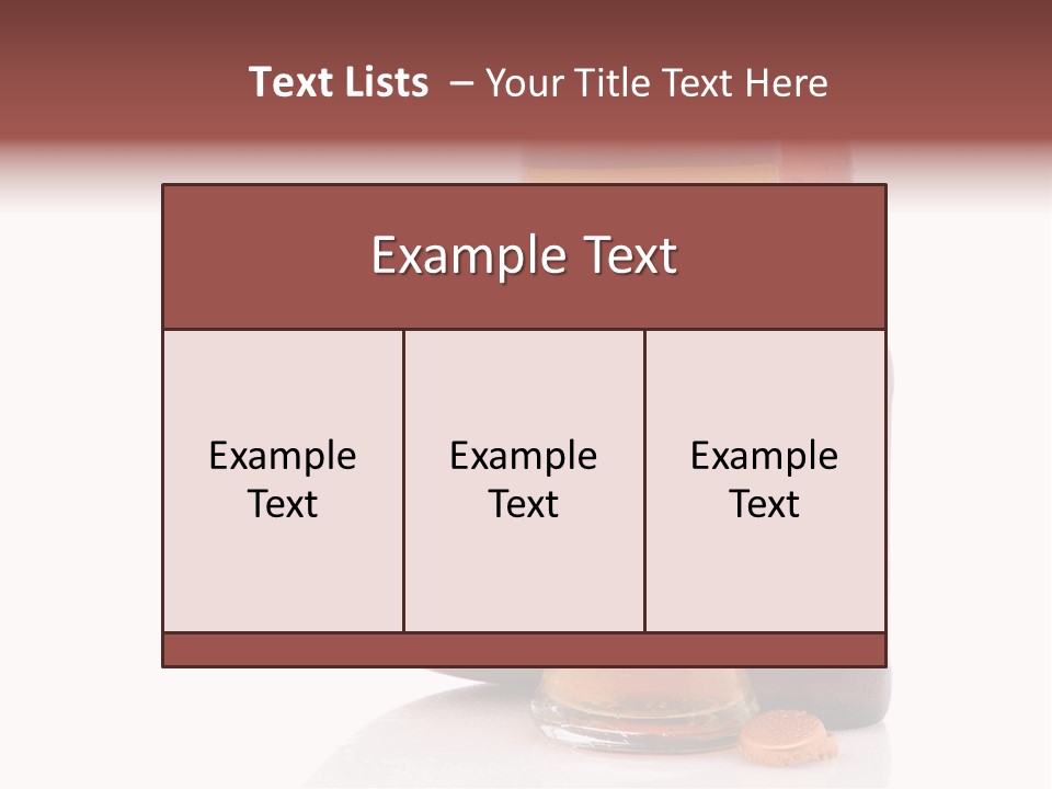 Beer Bottle Condensation Cutout PowerPoint Template