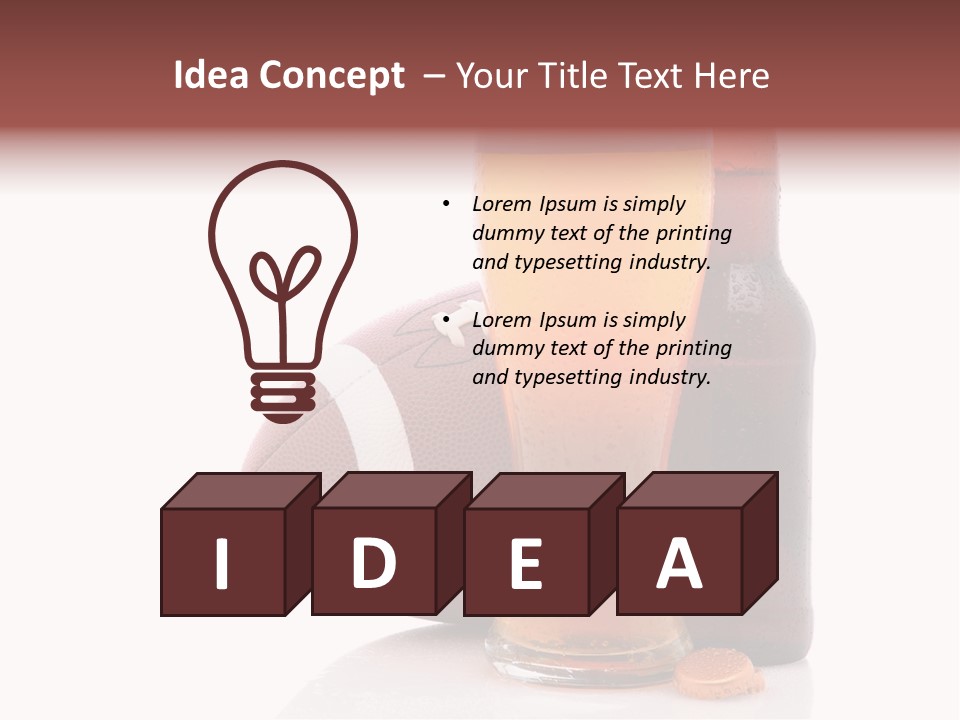 Beer Bottle Condensation Cutout PowerPoint Template