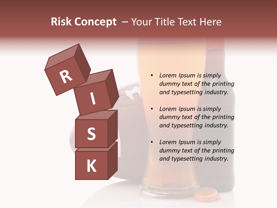 Beer Bottle Condensation Cutout PowerPoint Template