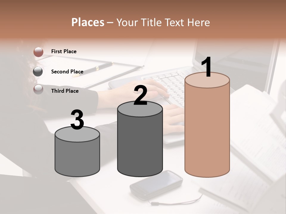 Closeup Busy Device PowerPoint Template