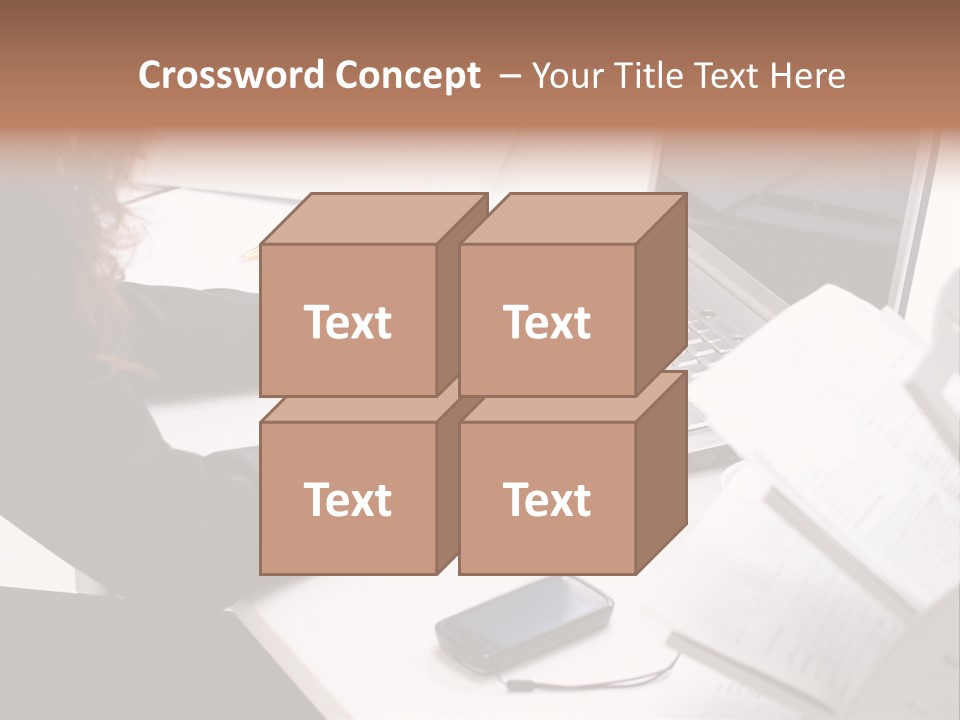 Closeup Busy Device PowerPoint Template