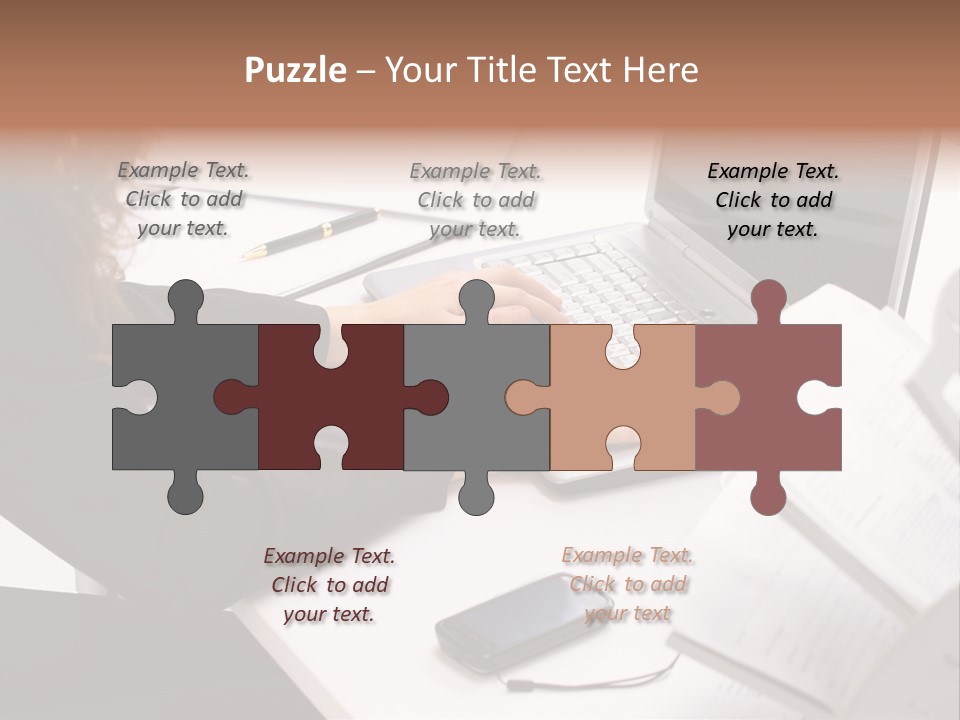 Closeup Busy Device PowerPoint Template