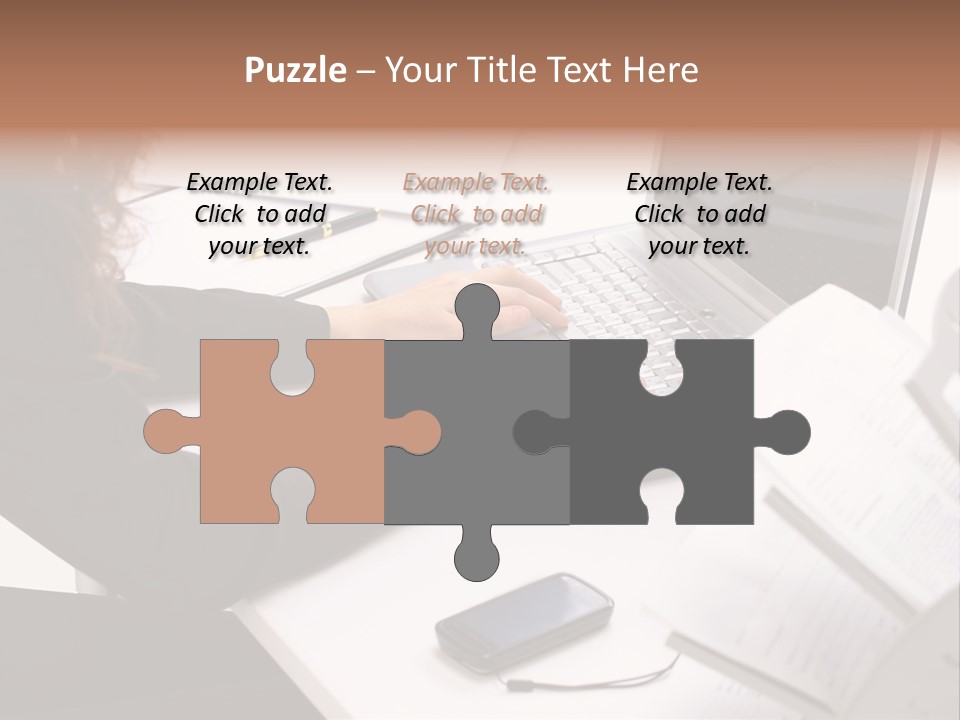 Closeup Busy Device PowerPoint Template