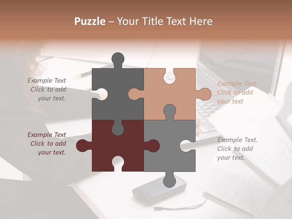 Closeup Busy Device PowerPoint Template