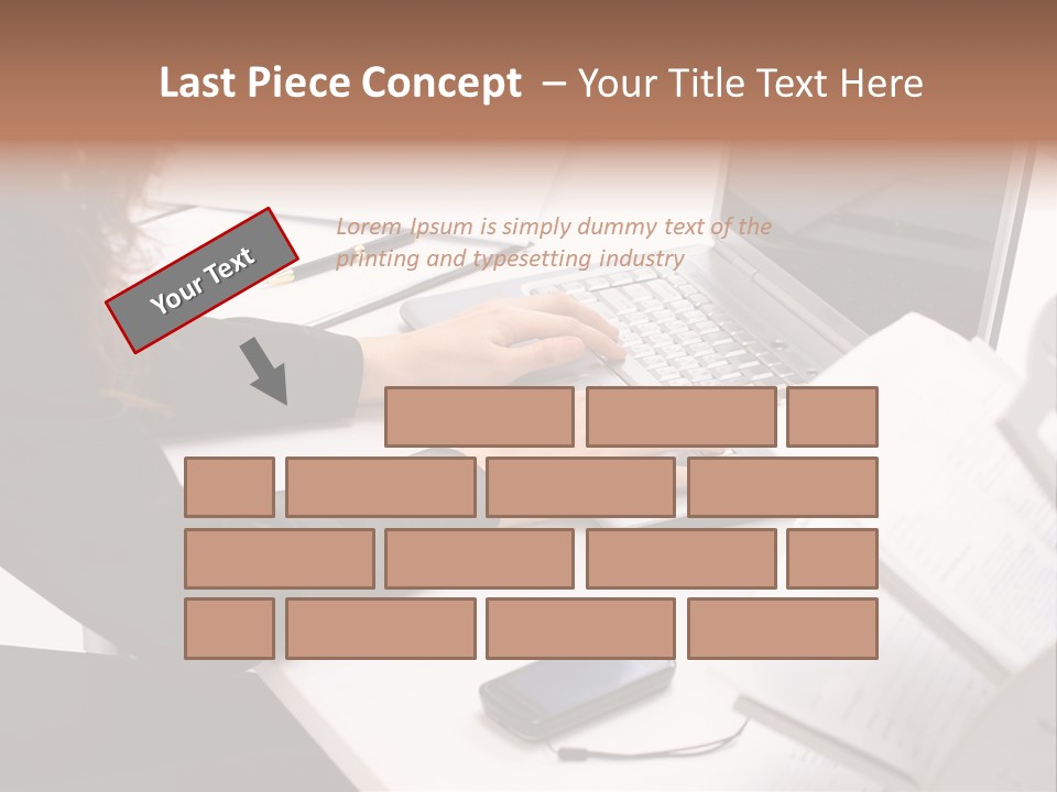 Closeup Busy Device PowerPoint Template