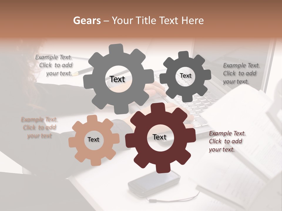 Closeup Busy Device PowerPoint Template