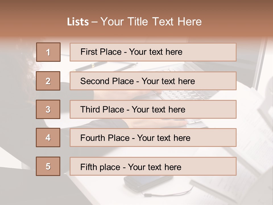 Closeup Busy Device PowerPoint Template