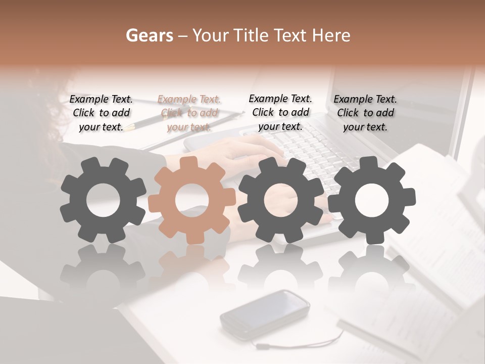 Closeup Busy Device PowerPoint Template