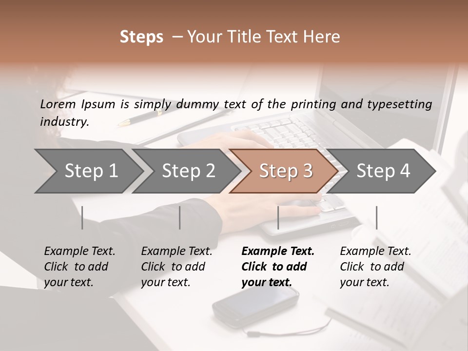 Closeup Busy Device PowerPoint Template