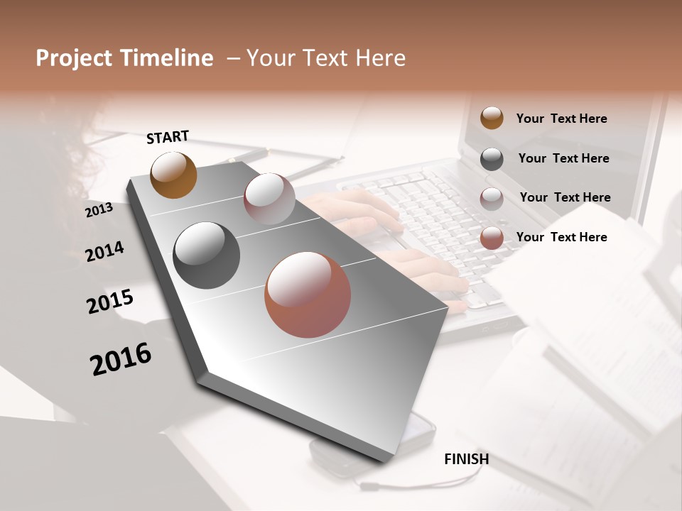 Closeup Busy Device PowerPoint Template