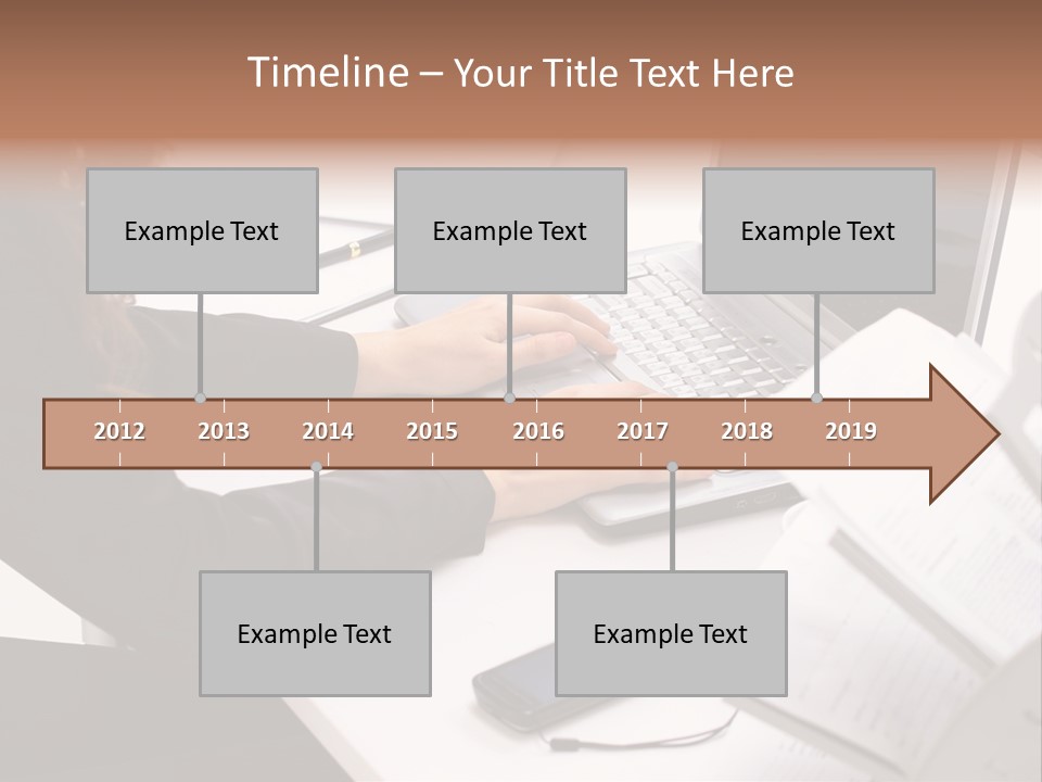 Closeup Busy Device PowerPoint Template