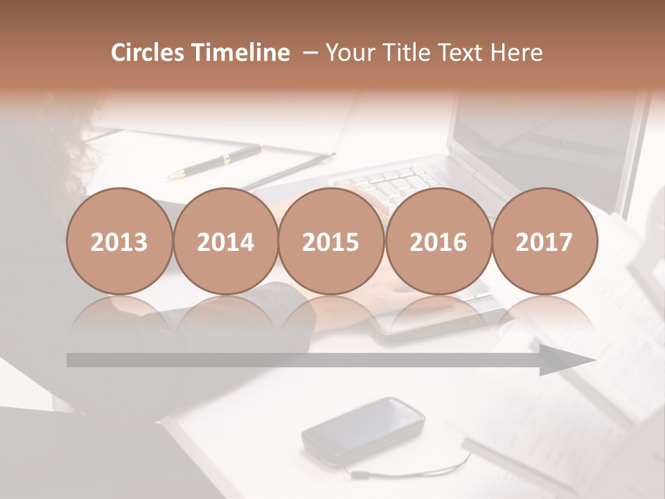 Closeup Busy Device PowerPoint Template