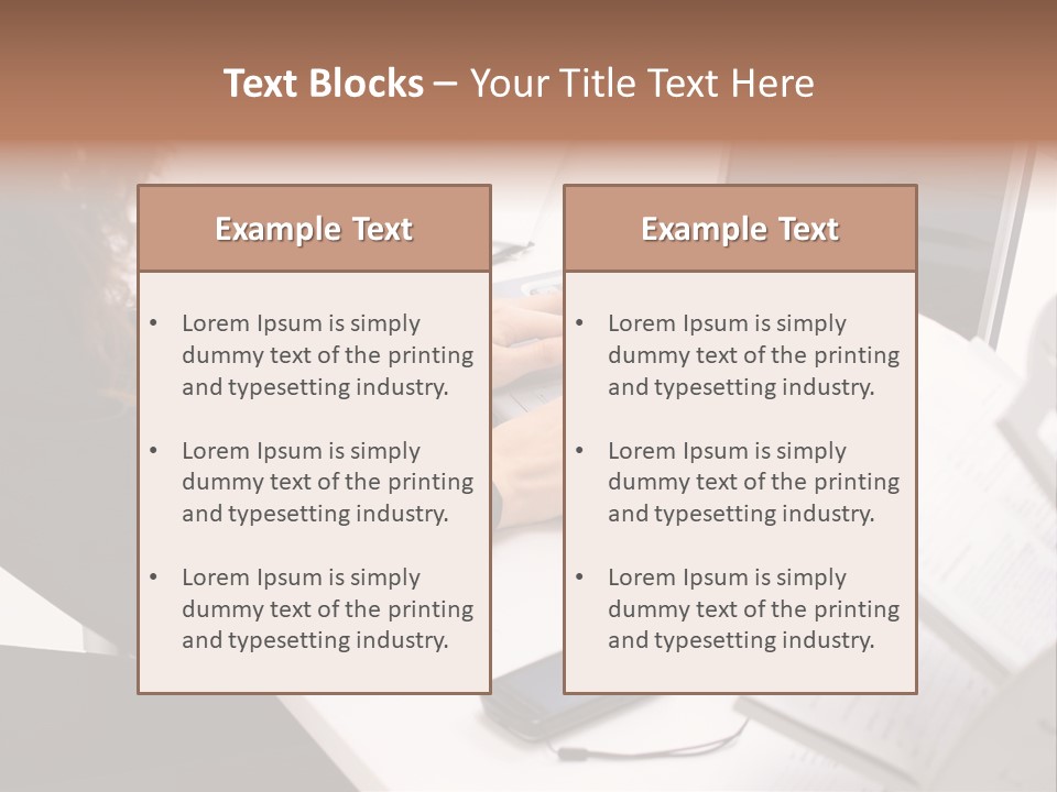 Closeup Busy Device PowerPoint Template