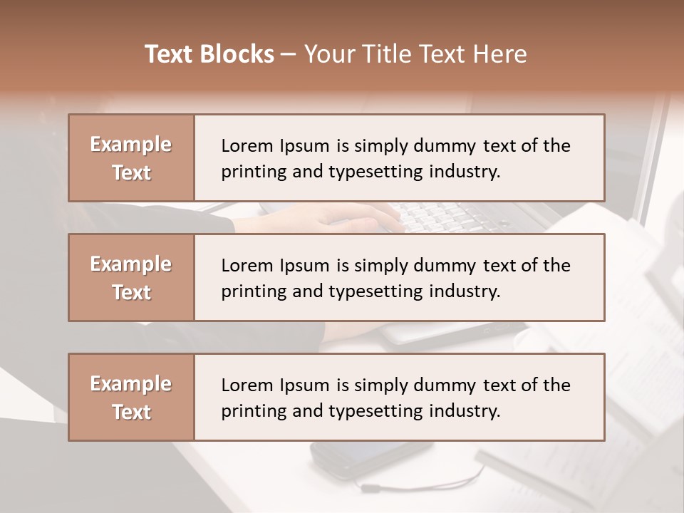 Closeup Busy Device PowerPoint Template