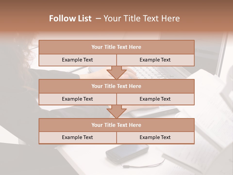 Closeup Busy Device PowerPoint Template