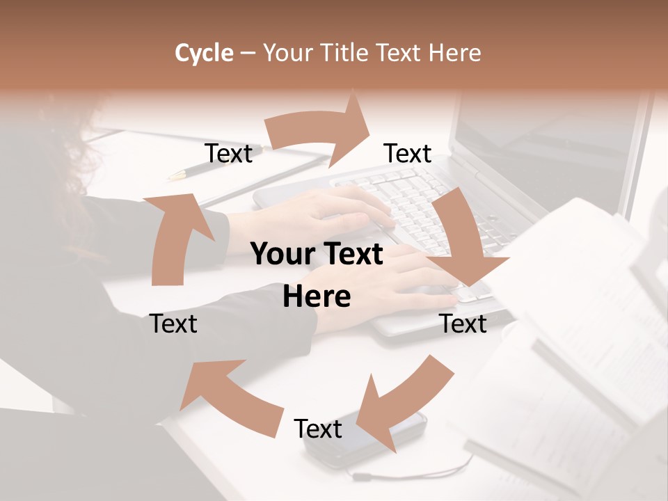 Closeup Busy Device PowerPoint Template