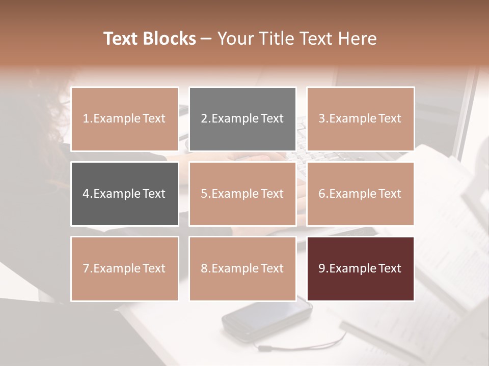 Closeup Busy Device PowerPoint Template