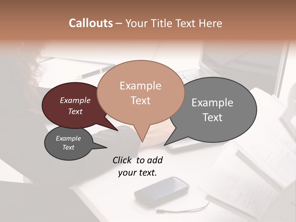 Closeup Busy Device PowerPoint Template