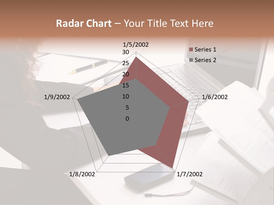 Closeup Busy Device PowerPoint Template