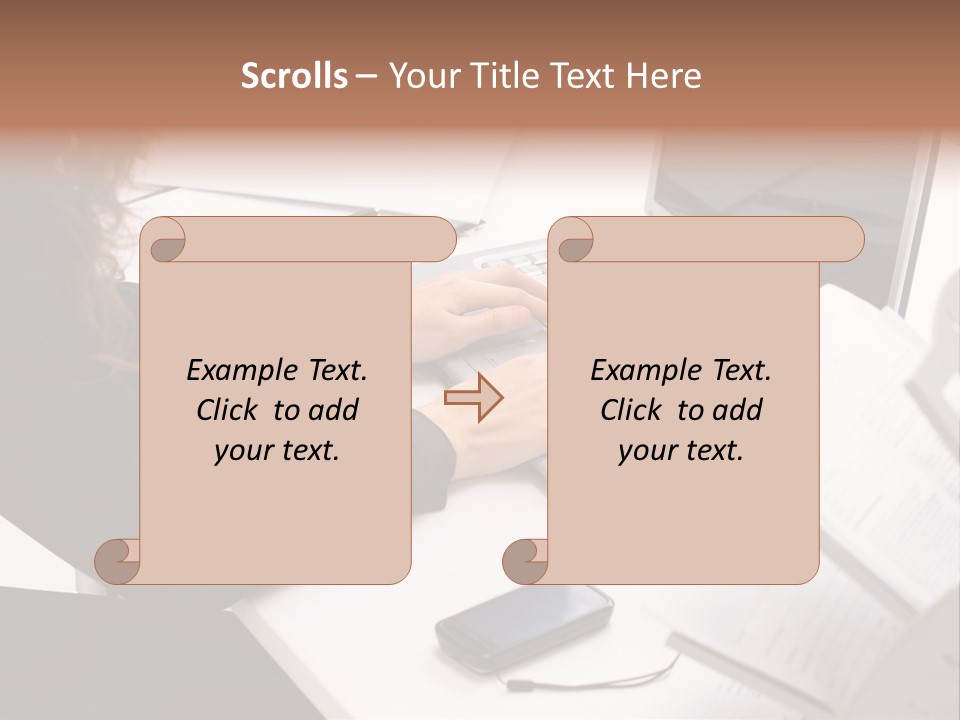 Closeup Busy Device PowerPoint Template