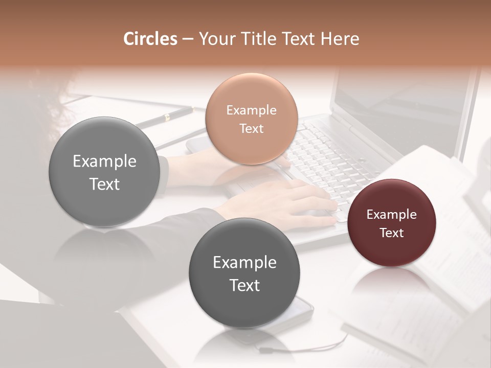 Closeup Busy Device PowerPoint Template