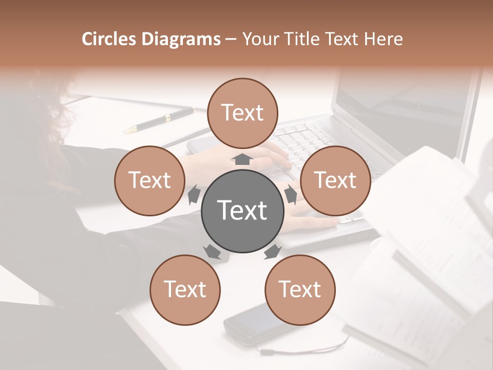 Closeup Busy Device PowerPoint Template