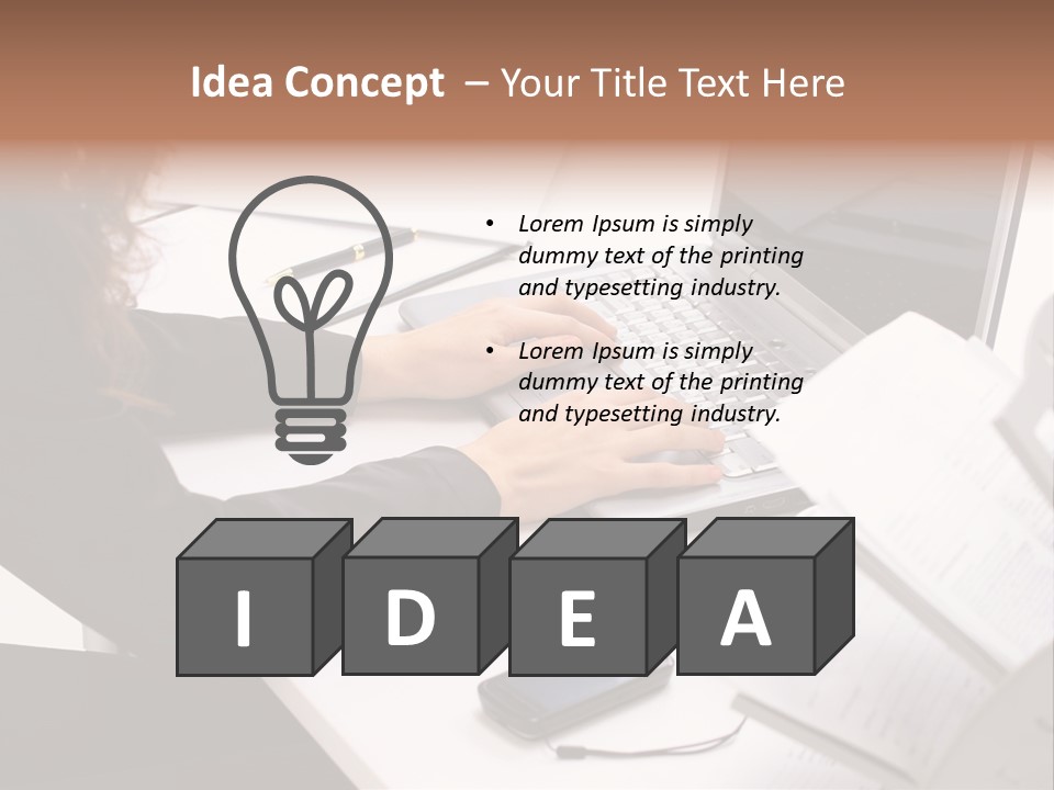 Closeup Busy Device PowerPoint Template
