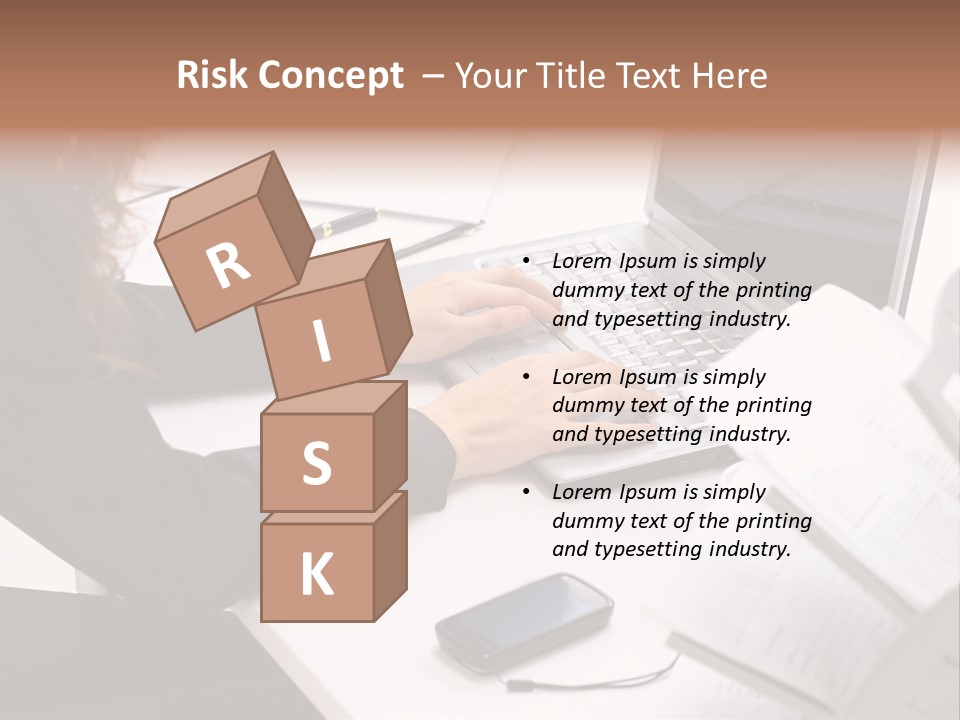 Closeup Busy Device PowerPoint Template