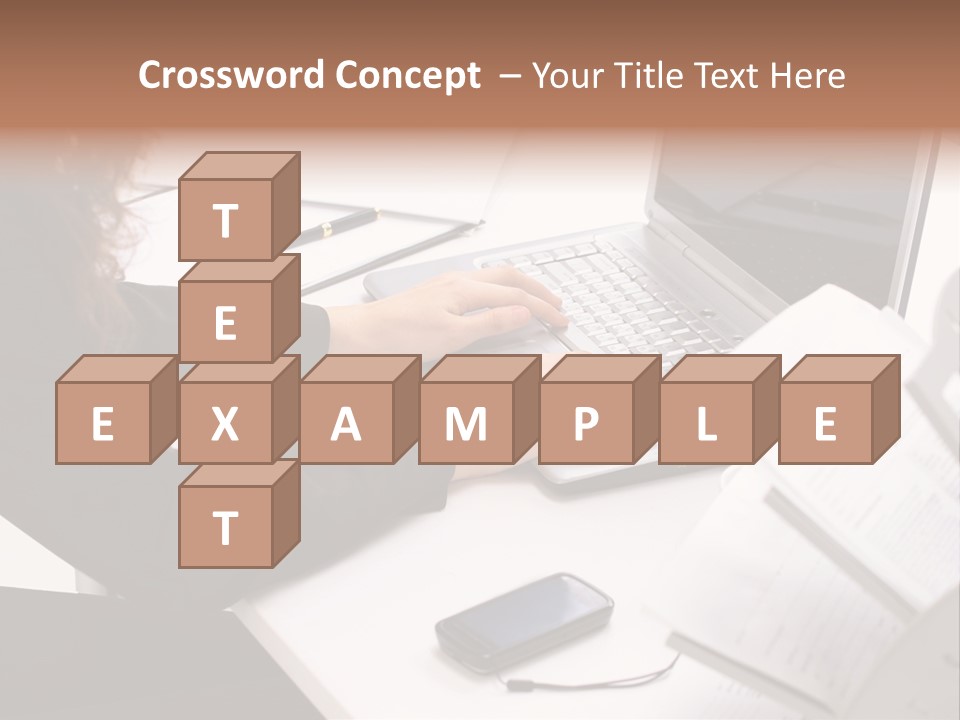 Closeup Busy Device PowerPoint Template