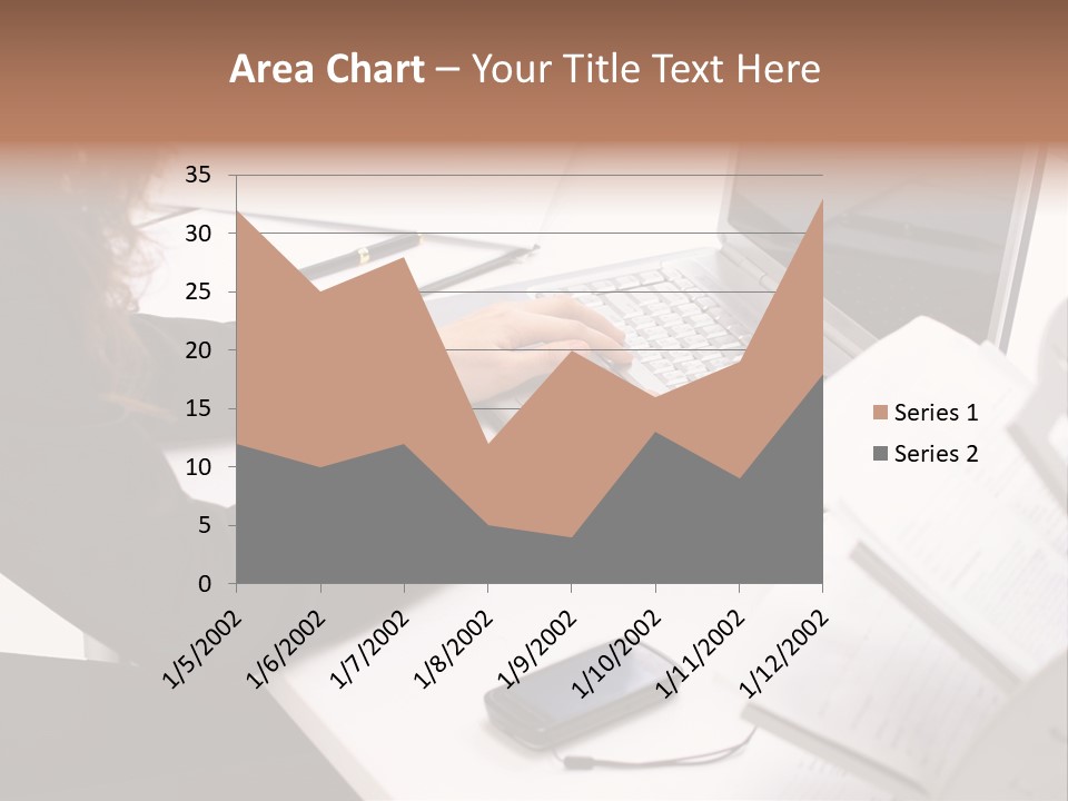 Closeup Busy Device PowerPoint Template