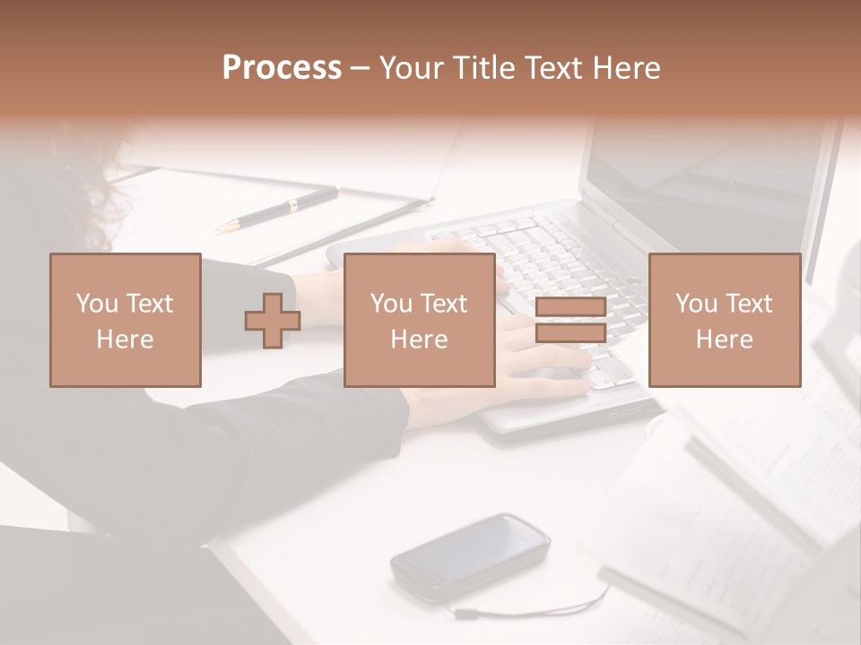 Closeup Busy Device PowerPoint Template