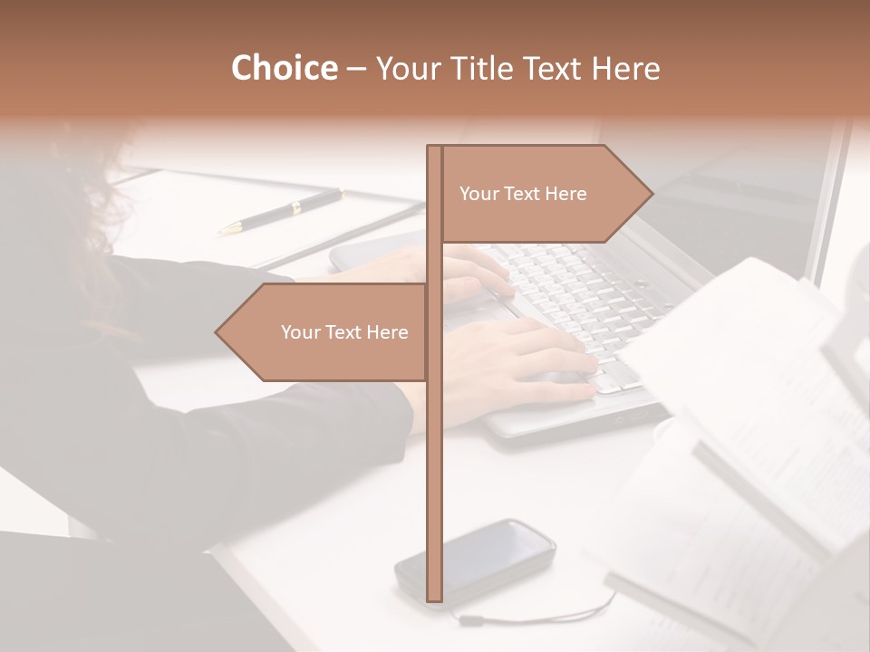 Closeup Busy Device PowerPoint Template