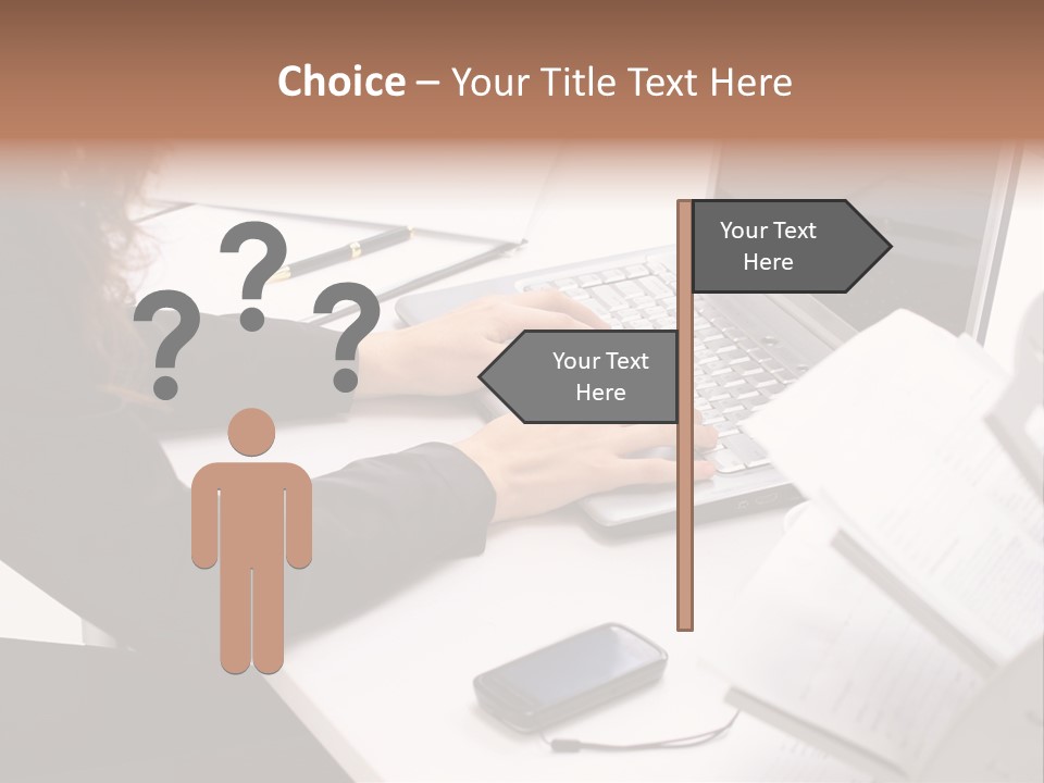 Closeup Busy Device PowerPoint Template