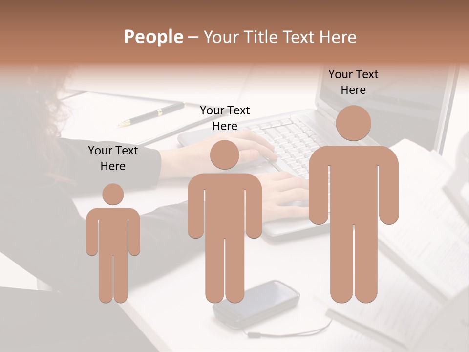 Closeup Busy Device PowerPoint Template