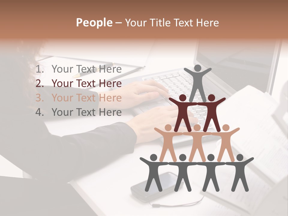 Closeup Busy Device PowerPoint Template