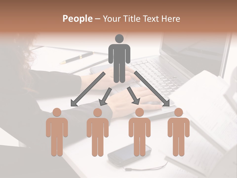 Closeup Busy Device PowerPoint Template