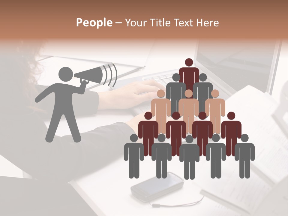 Closeup Busy Device PowerPoint Template