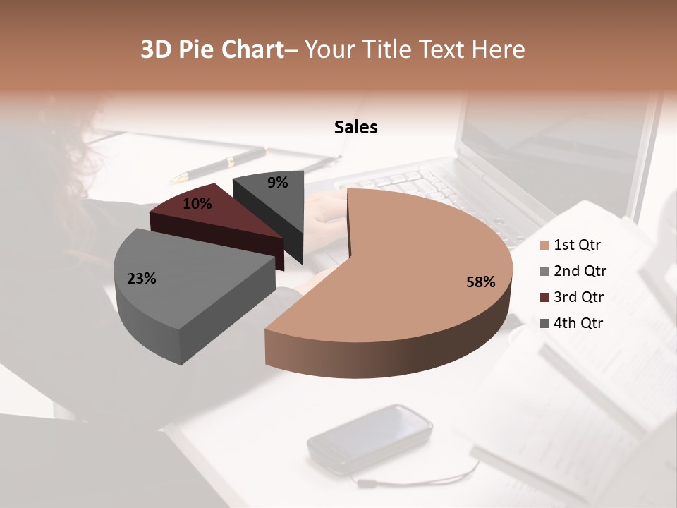 Closeup Busy Device PowerPoint Template
