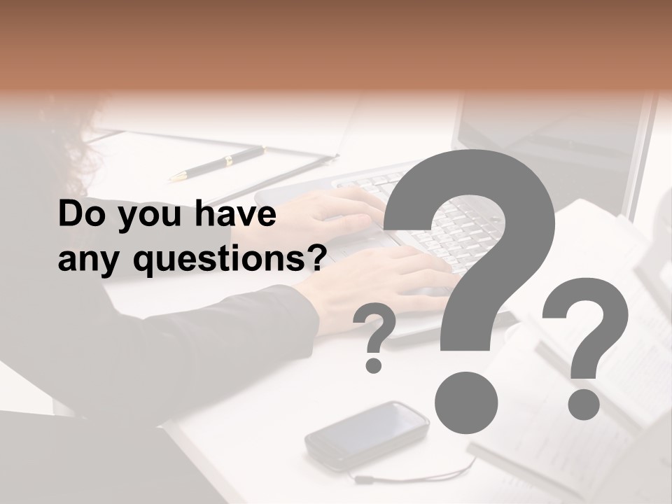 Closeup Busy Device PowerPoint Template