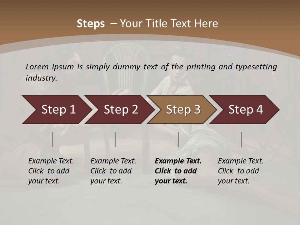 Posing Fashion Relationship PowerPoint Template