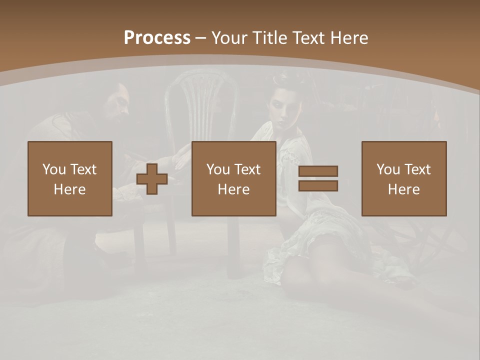 Posing Fashion Relationship PowerPoint Template