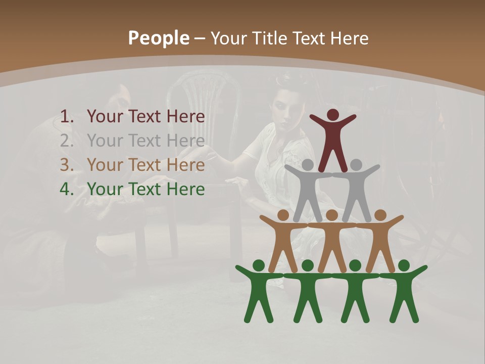 Posing Fashion Relationship PowerPoint Template