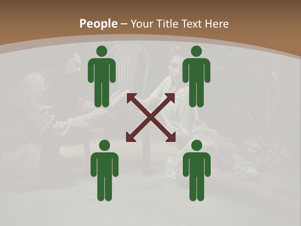 Posing Fashion Relationship PowerPoint Template