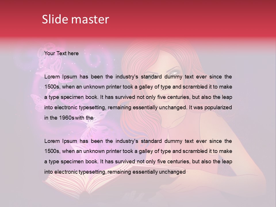 Female Miracle Ginger PowerPoint Template