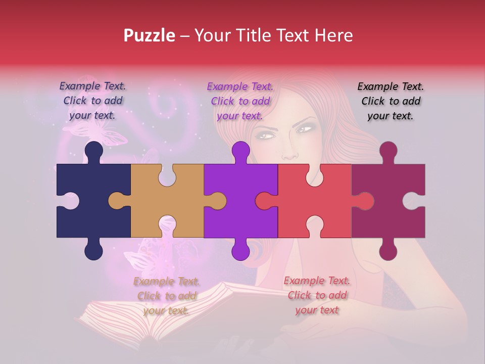 Female Miracle Ginger PowerPoint Template